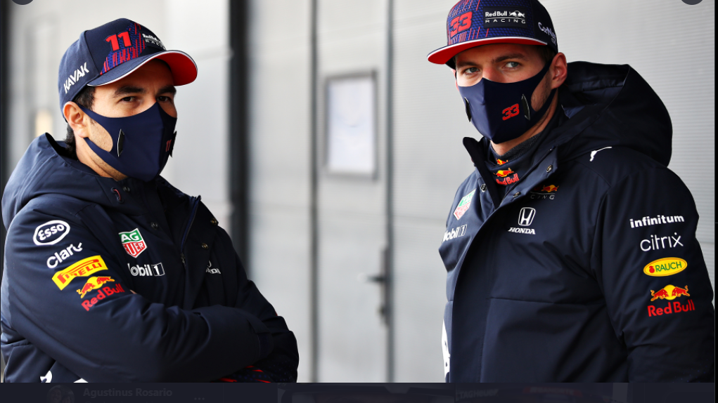 Duet Red Bull Racing untuk F1 2021, Sergio Perez (kiri) dan Max Verstappen (kanan).