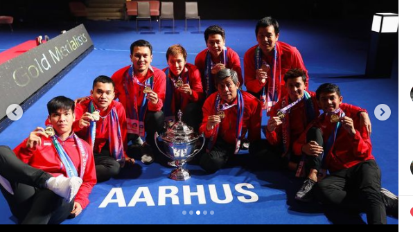 Tim ganda putra Indonesia yang bertanding di ajang Thomas Cup 2020.
