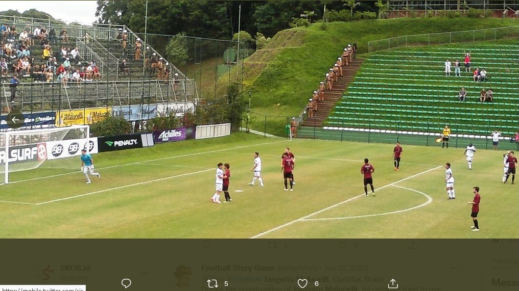 Inilah Stadion Janquito Malucelli yang ada di Brasil dengan tribune yang ramah lingkungan.