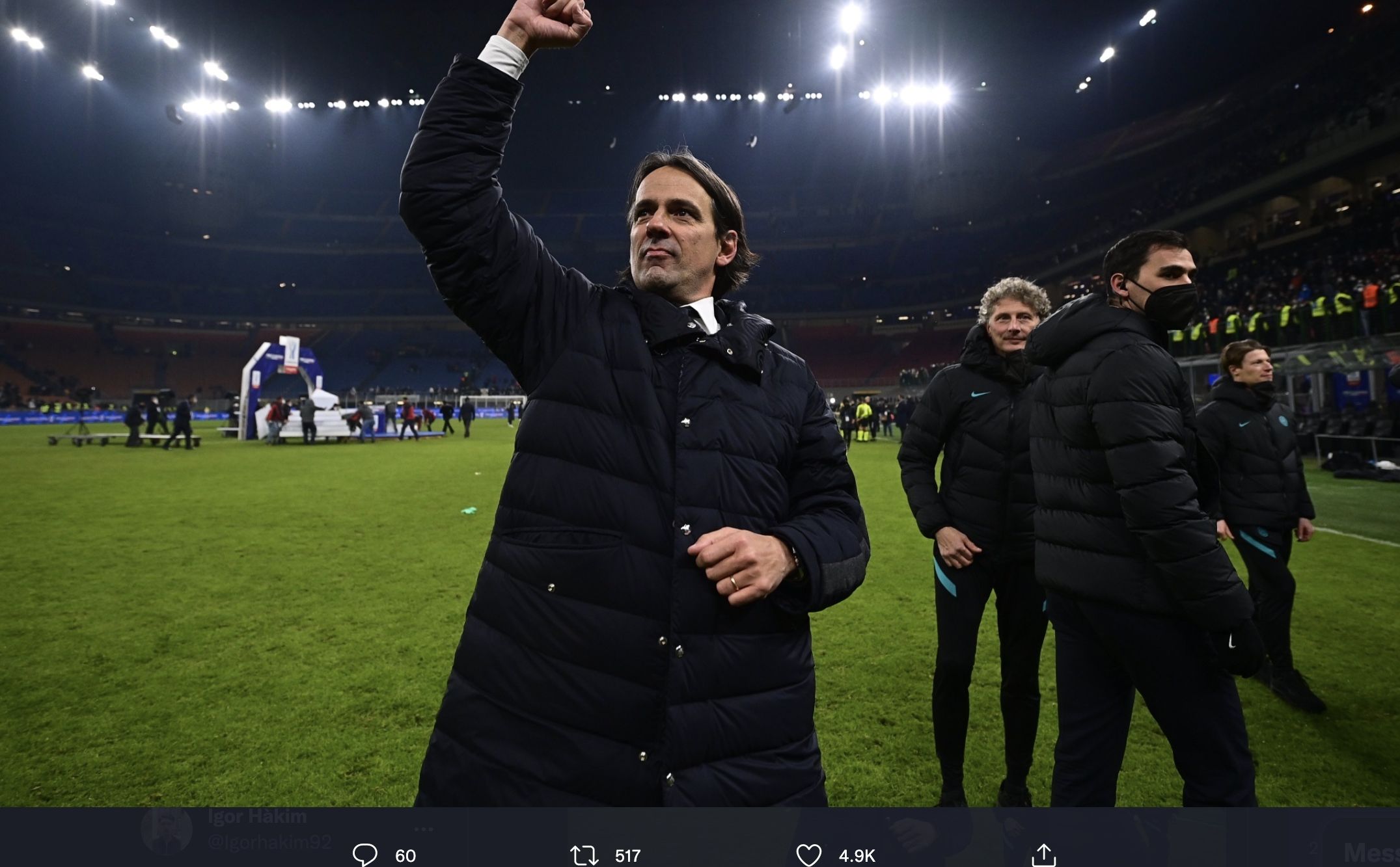 Pelatih Inter Milan, Simone Inzaghi.