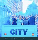 Manchester City Rayakan Kemenangan Liga Inggris dengan Parade Bus Terbuka
