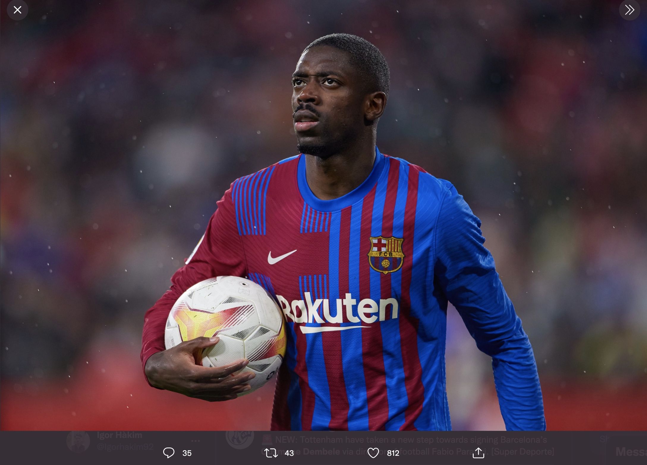 Pemain FC Barcelona, Ousmane Dembele.
