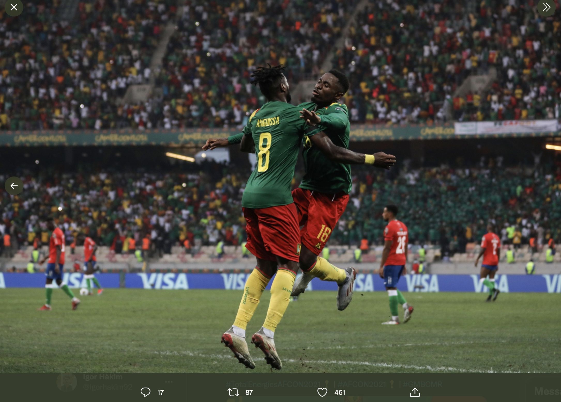 Piala Afrika 2021: Gambia vs Kamerun (29/1/2022).