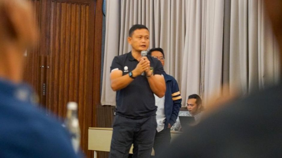 Kepala Bidang Kepelatihan PSSI, Yeyen Tumena, pada kegiatan upgrade Filanesia di Jakarta, Desember 2022.