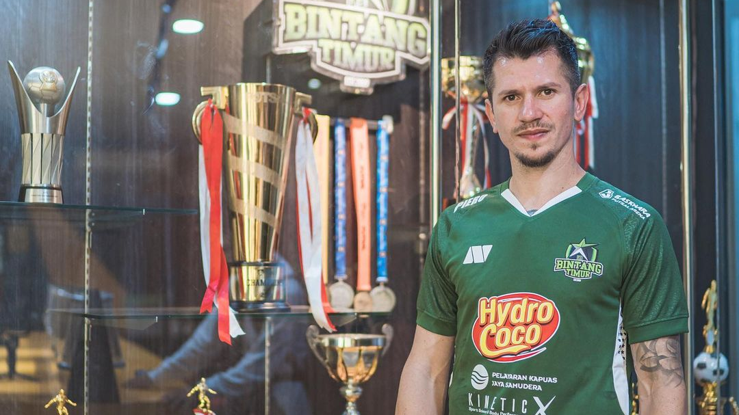 Everton Cardoso atau Gallo saat diperkenalkan sebagai pemain asing baru Bintang Timur Surabaya untuk Liga Futsal Indonesia musim terbaru, Oktober 2022.