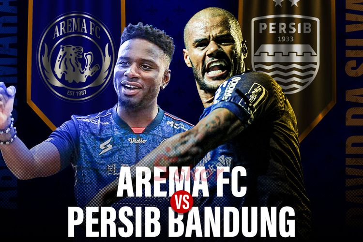 Abel Camara dan David da Silva (botak) untuk laga Arema FC vs Persib Bandung di Liga 1 2022-2023, September 2022.