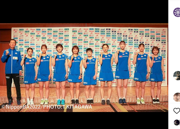 Potret sebagian tim putri Jepang yang akan bertanding di Uber Cup 2022 pada 8-15 Mei mendatang.