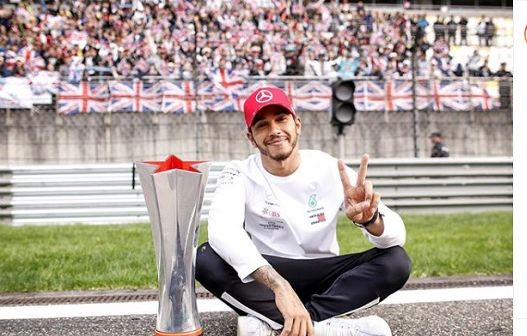 Momen kemenangan Lewis Hamilton di GP Cina F1 2019 yang diunggah Mercedes di Instagram pada 14 April 2020.