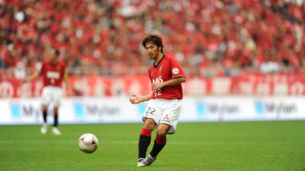 Yuki Abe, legenda timnas Jepang, saat main untuk Urawa Red Diamonds di J.League.