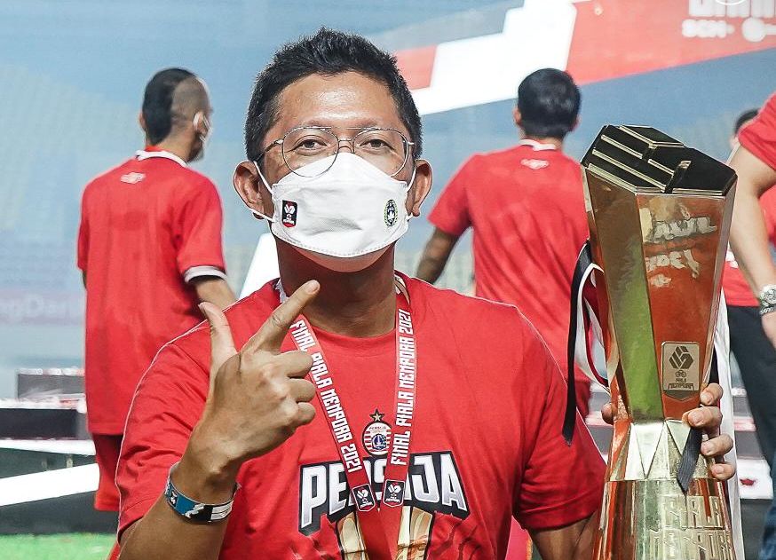 Presiden Klub Persija Jakarta, Mohamad Prapanca, mengucapkan rasa syukur atas keberhasilan timnya menjadi juara Piala Menpora 2021.