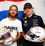 Max Verstappen Beri ''Hadiah Perpisahan'' Spesial untuk Sebastian Vettel di Abu Dhabi