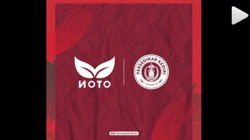 Cover kerja sama Noto Sportwear dengan Persedikab Kediri, Oktober 2021.