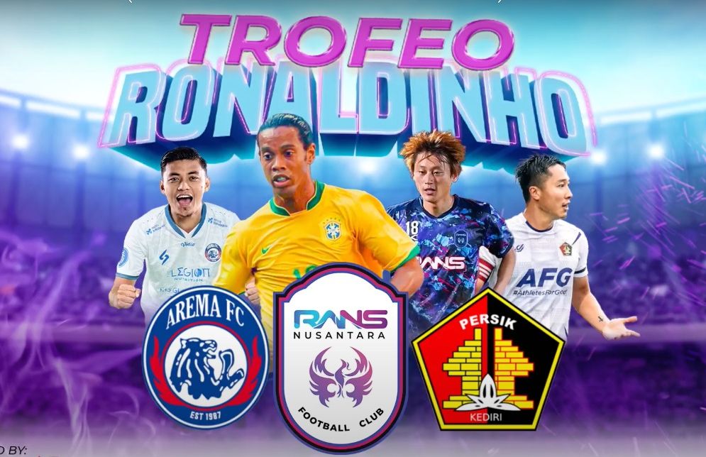 Trofeo Ronaldinho yang mempertemukan antara Arema FC, Rans Nusantara FC, dan Persik Kediri, yang berlangsung di Stadion Kanjuruhan, Kabupaten, Malang, Minggu (26/6/2022).