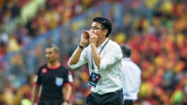Pelatih timnas Malaysia, Tan Cheng Hoe, dalam sebuah kesempatan pada 2019.