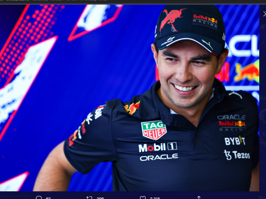 Pembalap Red Bull Racing, Sergio Perez, memuncaki time sheet pada FP1 F1 GP Azerbaijan 2022.