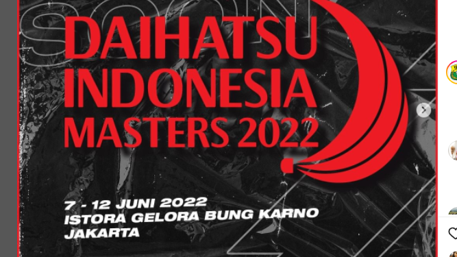 Poster event Indonesia Masters 2022.