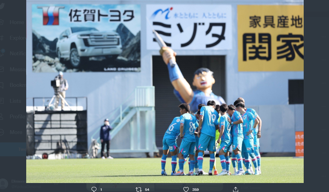 Sagan Tosu jelang pertandingan J1 League 2022 menghadapi Shimizu S-Pulse.