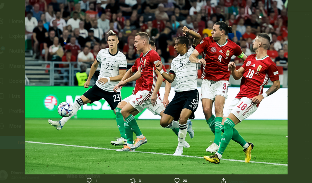 Laga Hungaria vs Jerman di UEFA Nations League, Minggu (12/6/2022) dini hari WIB.