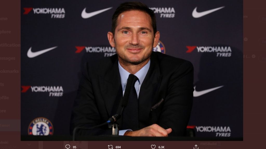Pelatih Chelsea, Frank Lampard.
