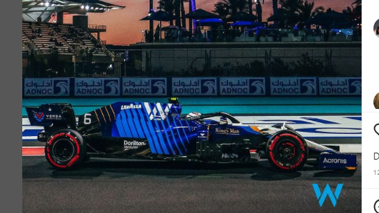 Desain mobil Williams pada F1 2021.