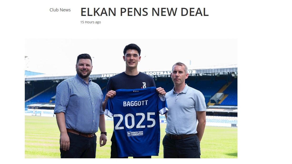 Elkan Baggott resmi perpanjang kontrak di Ipswich Town.
