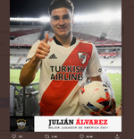 River Plate Konfirmasi Lepas Julian Alvarez ke Manchester City