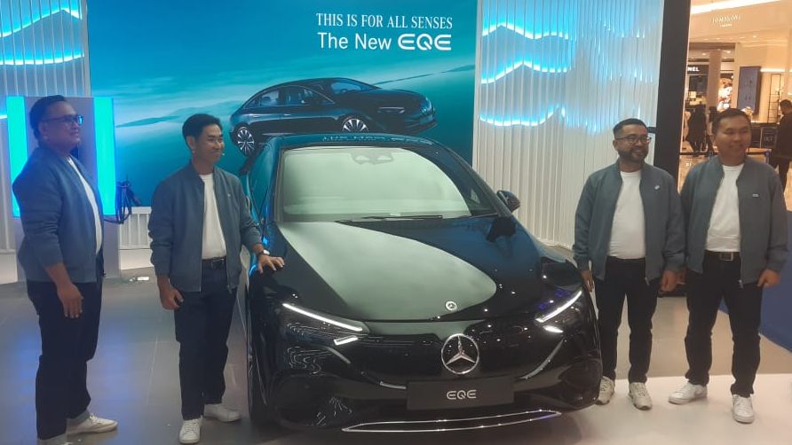 Peluncuran Mercedes EQE di Mercedes-EQ Space, Senayan City, Jakarta.