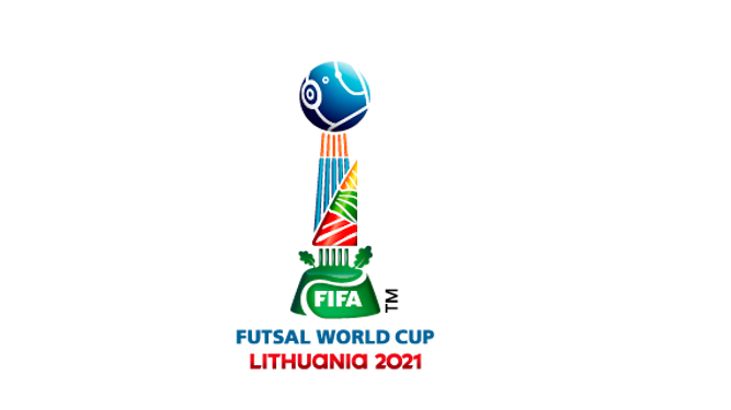 Logo PIala Dunia Futsal 2021 di Lithuania.