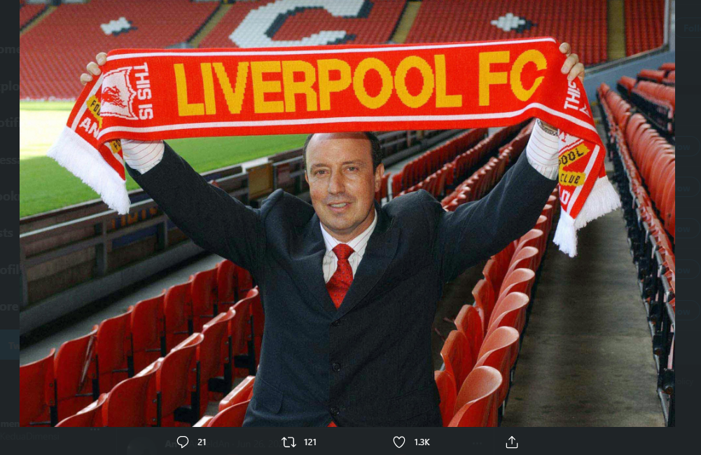 Rafael Benitez kala ditunjuk untuk melatih Liverpool pada tahun 2004 lalu.