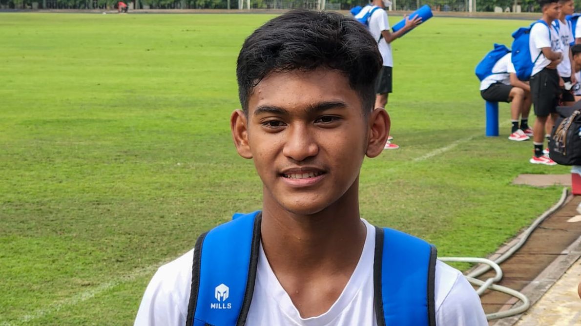 Potret Narendra Tegar Islami seusai menjalani latihan dengan timnas U-16 Indonesia, 2 Agustus 2022