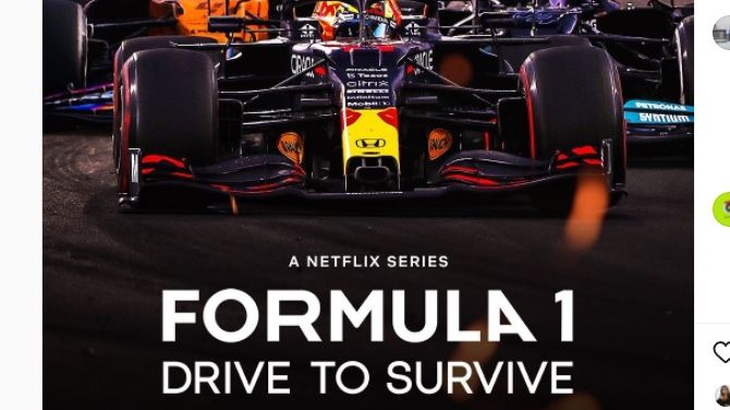 Poster Series Dokumenter Formula 1 Produksi Netflix yang berjudul 'Formula 1: Drive To Surivive
