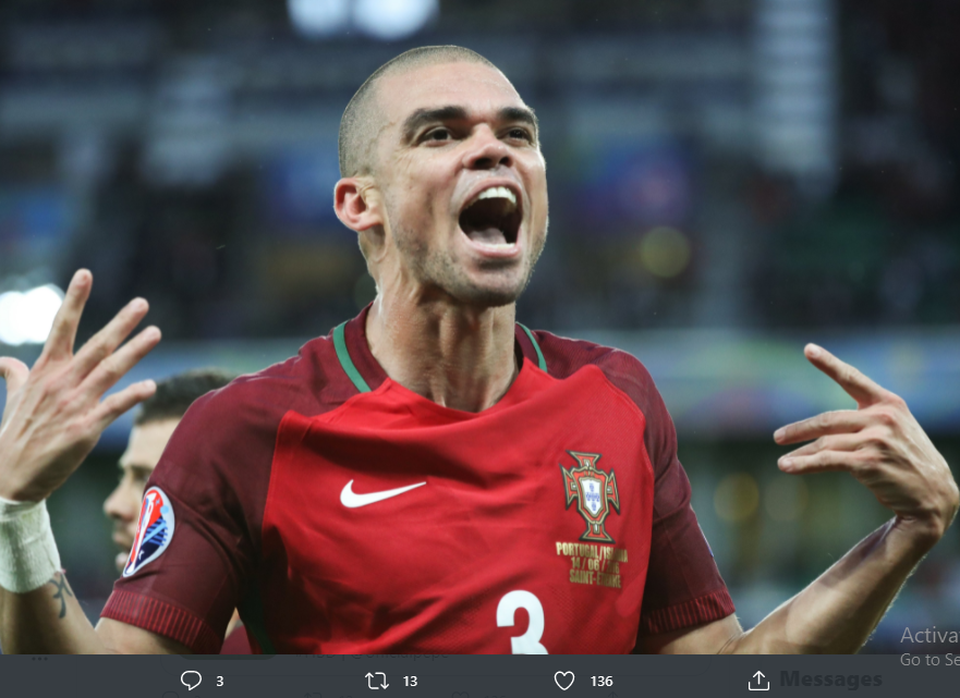 Bek Portugal, Pepe, menjadi salah satu kunci sukses timnya saat menjadi juara Piala Eropa 2016.