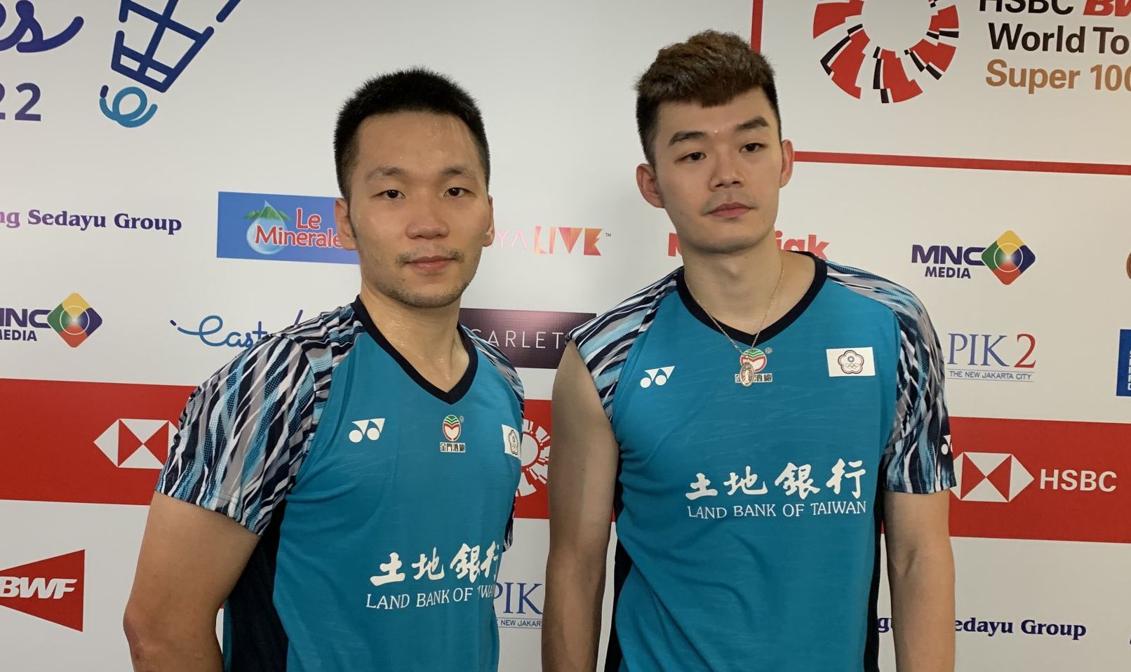 Ganda putra asal Taiwan,  Lee Yang/Wang Chi-Lin usai melakoni babak 16 besar Indonesia Open 2022, Kamis (16/6/2022).