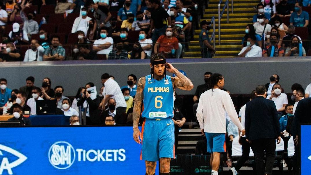 Jordan Clarkson saat memperkuat Timnas Basket Filipina dalam laga lanjutan Windows IV Kualifikasi Piala Dunia FIBA 2023 Zona Asia yang digelar  pada Senin (29/8/2022).