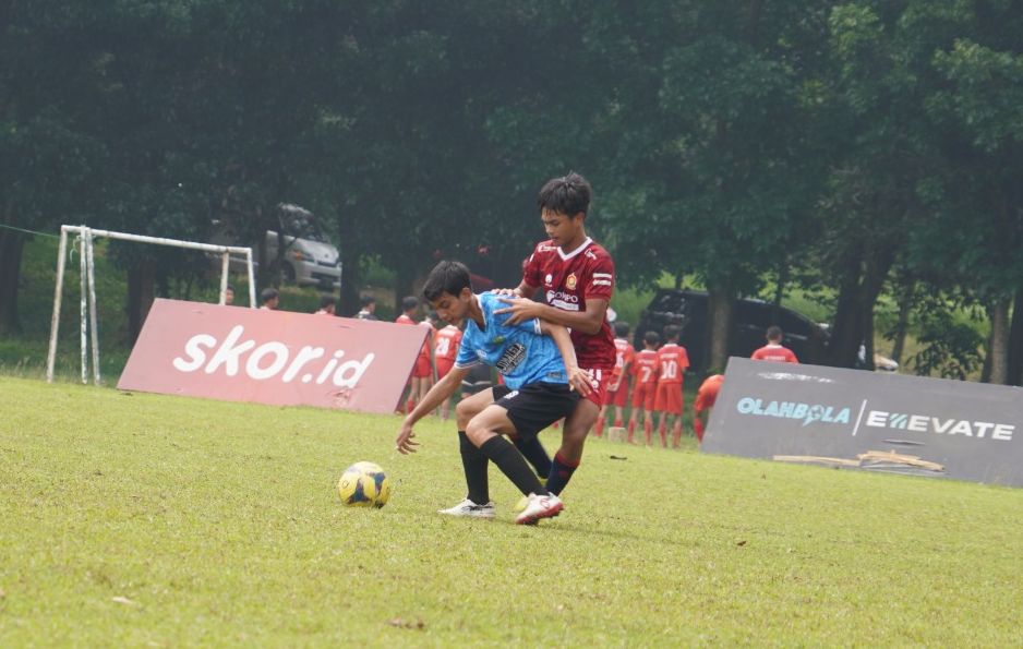 Pertandingan antara ASIOP menghadapi Tajimalela FA pada lanjutan Liga TopSkor U-15 2022-2023.