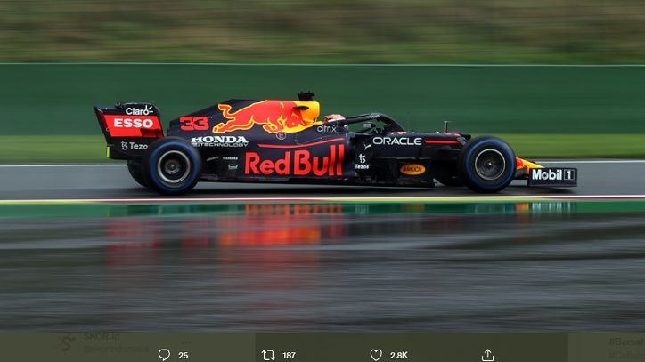 Max Verstappen (Red Bull Racing) sukses mengamankan posisi start terdepan F1 GP Belgia 2021 setelah jadi yang tercepat dalam sesi kualifikasi yang berlangsung di Sirkuit Spa-Francorchamps pada Sabtu (28/8/2021).