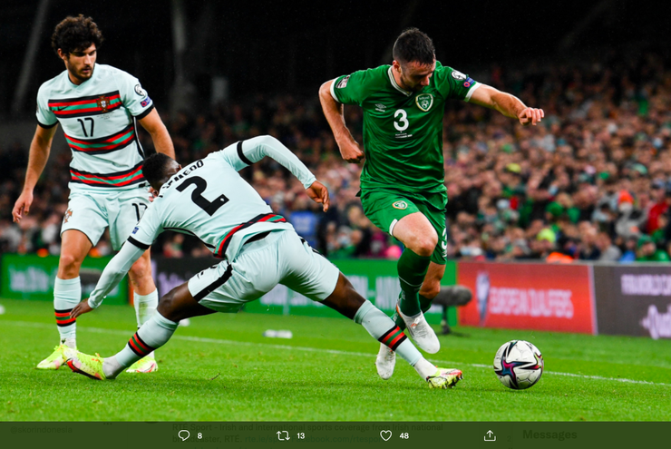 Hasil Rep. Irlandia vs Portugal: Cristiano Ronaldo Gagal Cetak Gol, Pepe Kartu Merah, Laga Selesai Imbang Tanpa Gol