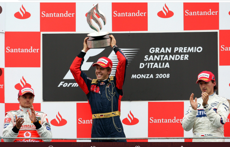 Sebastian Vettel mencetak sejarah bagi Toro Rosso dengan membuat pole position sekaligus memenangi lomba di GP Italia 2008 yang berlangsung di Sirkuit Monza.