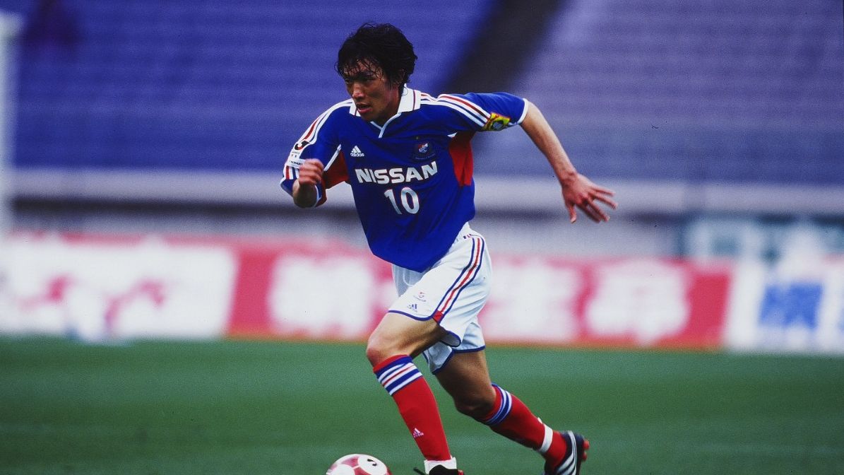 Legenda timnas Jepang, Shunsuke Nakamura, bermain untuk Yokohama F. Marinos di J.League.