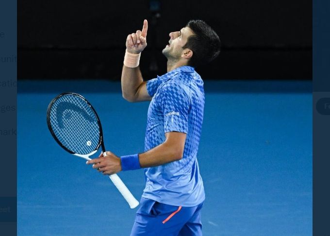 Novak Djokovic melaju ke putaran ketiga Australian Open 2023 usai mengandaskan petenis kualifikasi, Enzo Couacaud.