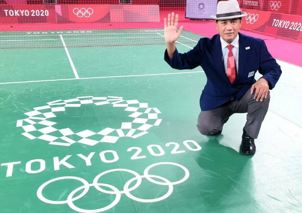 Wasit bulu tangkis Indonesia, Wahyana bertugas di Olimpiade Tokyo 2020.
