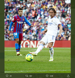 Kemenangan atas Barcelona Jadi Kado Manis 400 Pertandingan Luka Modric di Real Madrid