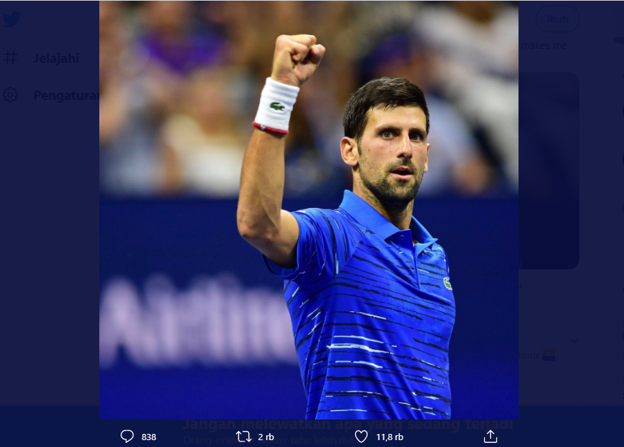 Novak Djokovic masih terlalu tangguh di Grand Slam US Open 2020 dan melaju ke 16 besar menyusul kemenangannya atas Jan-Lennard Struff dengan skor 6-3, 6-3, 6-1 di babak ketiga. 