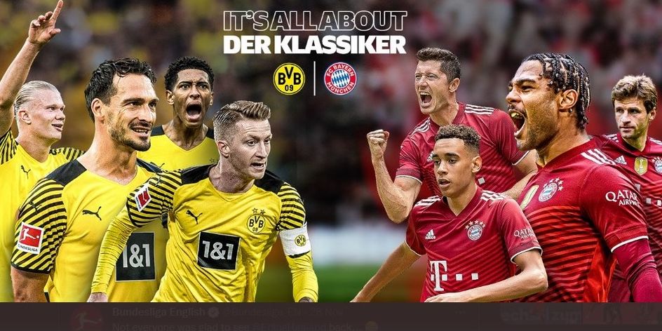 Duel Borussia Dortmund vs Bayern Munchen di Bundesliga 2021-2022 akan tersaji malam ini.