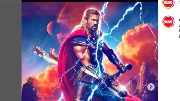 Poster film Thor Love and Thunder.