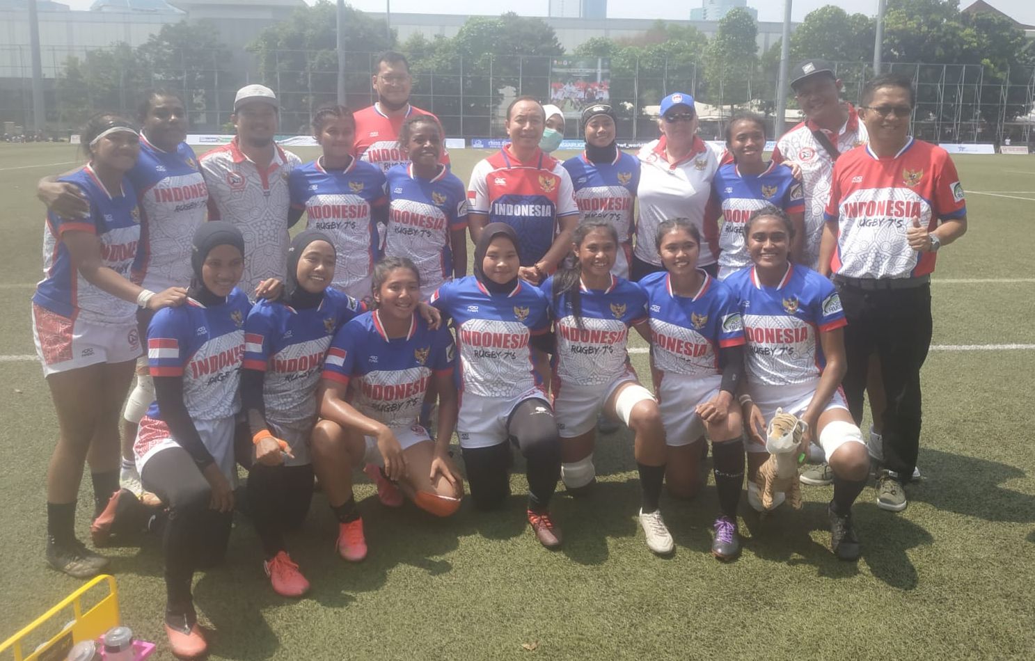 Tim Rugby Putri Indonesia pada Asia Rugby Sevens Trophy 2022.