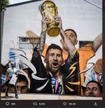 Seniman Jalanan Argentina Persembahkan Mural La Albicelete Juara Dunia di Buenos Aires