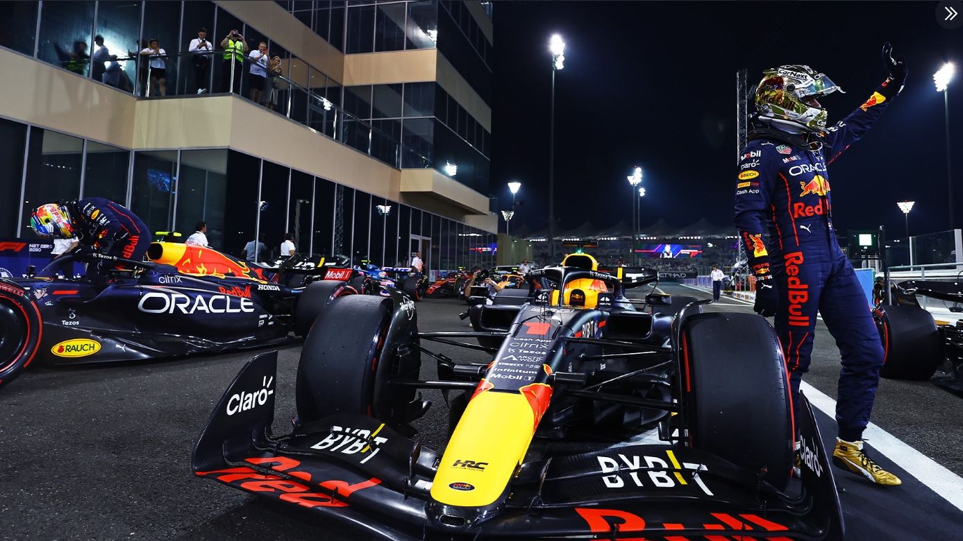 Pembalap Red Bull Racing, Max Verstappen, tampil tercepat dalam sesi kualifikasi F1 GP Abu Dhabi 2022 yang digelar di Sirkuit Yas Marina pada Sabtu (19/11/2022).