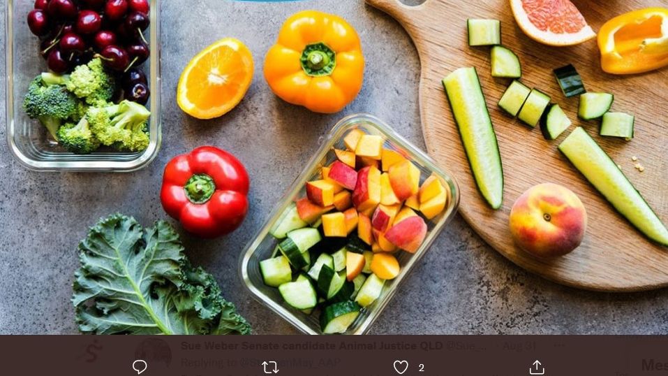 Ilustrasi buah dan sayur untuk diet.