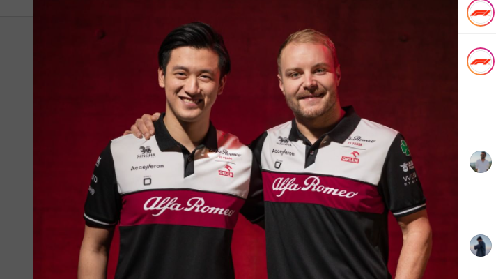 Guanyu Zhou (kiri) dan Valtteri Bottas akan membela Alfa Romeo pada F1 2022.